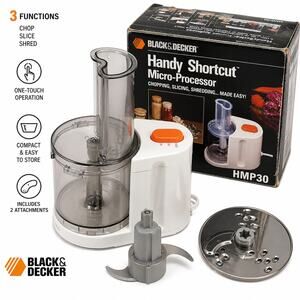 Vintage Black & Decker Handy Shortcut Food Processor HMP30 w Box